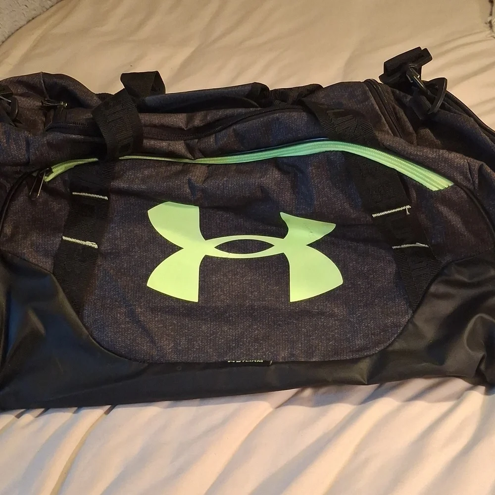 Under Armour Black And Lime Green Large Duffel